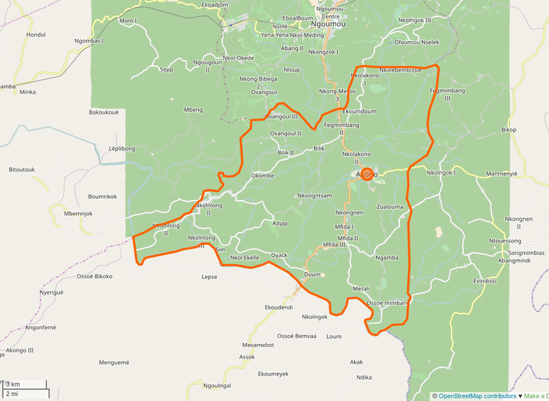 carte d'akono