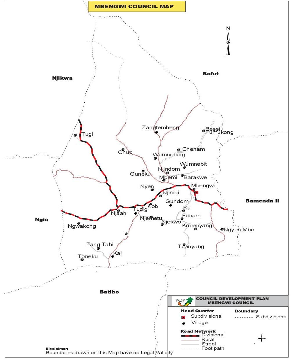 carte de Mbengwi