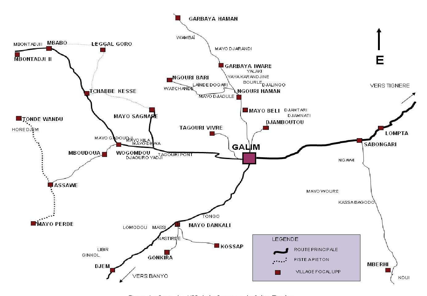 carte de Galim Tignère