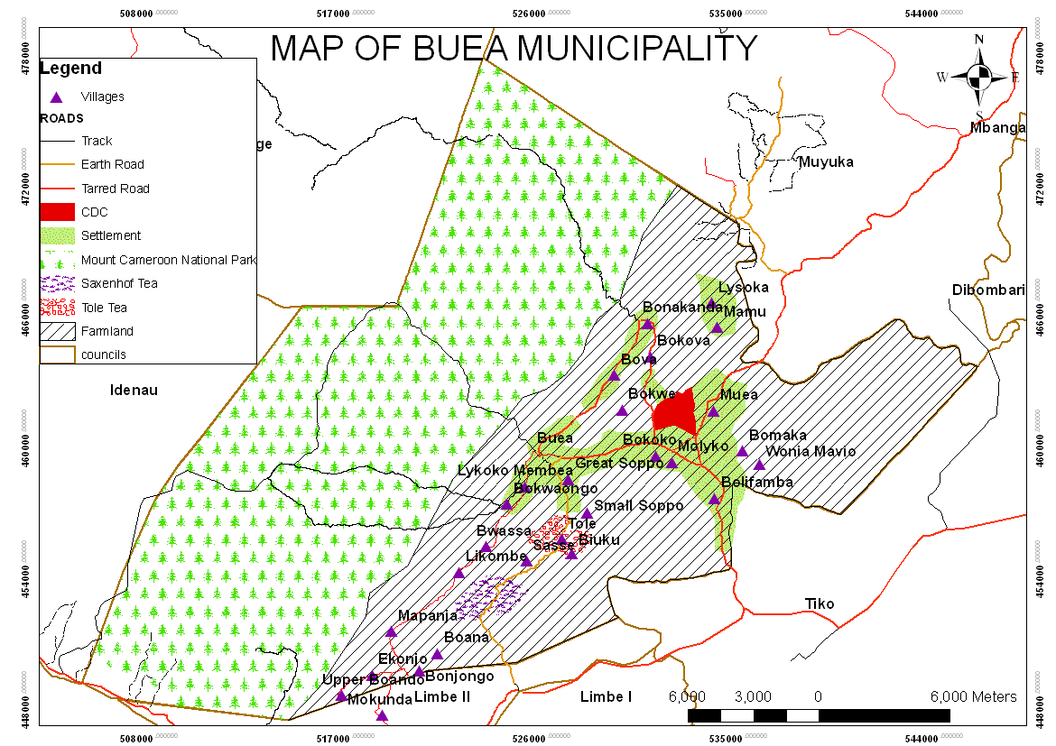 Carte de Buea