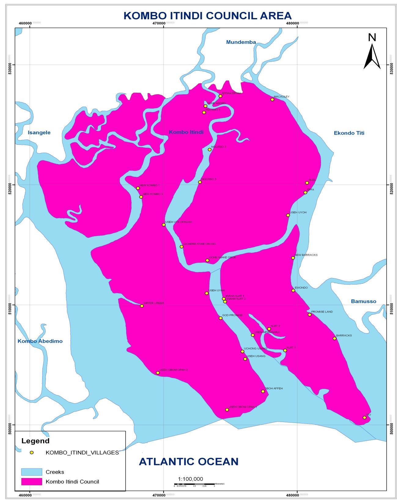 Carte de Kombo itindi