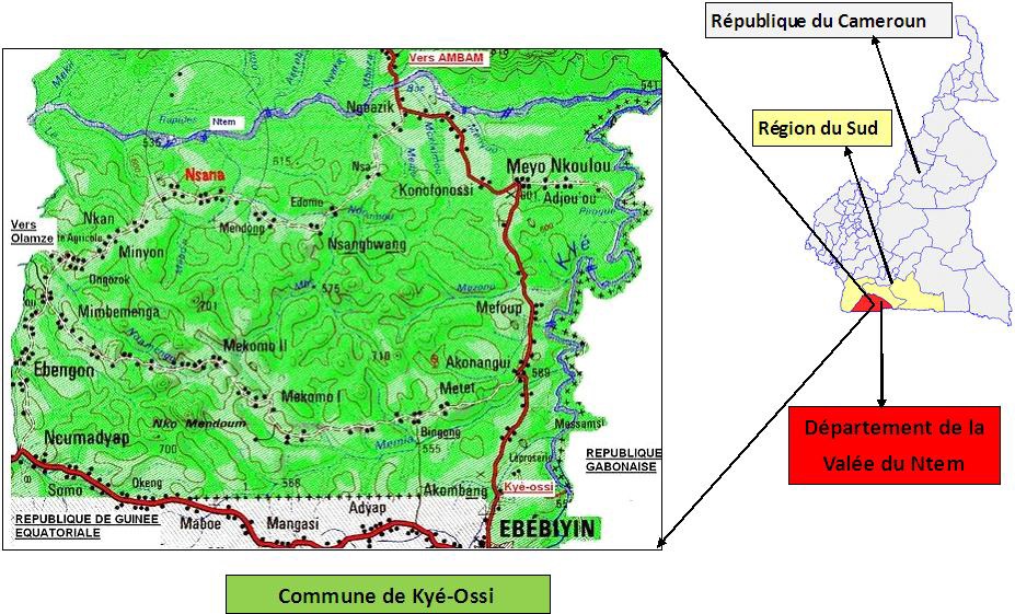 carte de Kye-ossi