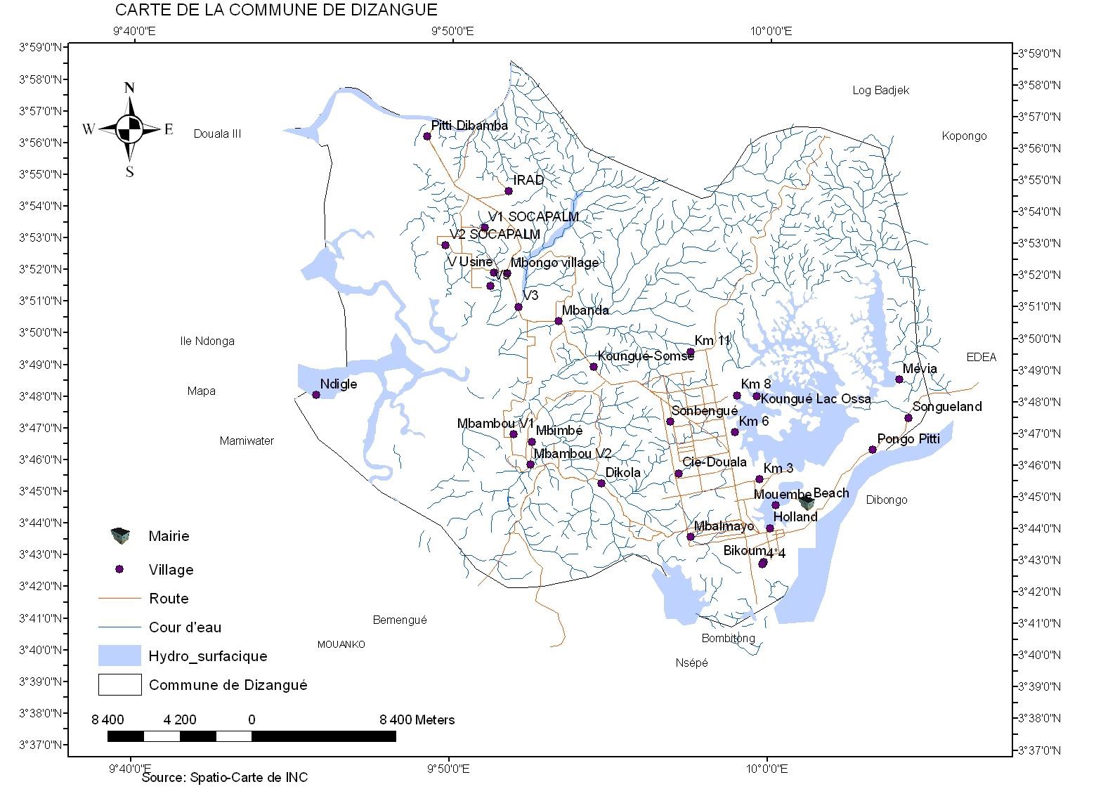 carte de Dizangue